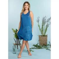 Домашнее женское летнее платье KEY LND 711 A20, размер 44, цвет Синий