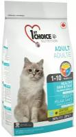 1St CHOICE CAT ADULT HEALTHY SKIN & COAT для взрослых кошек при аллергии с лососем (2,72 + 2,72 кг)