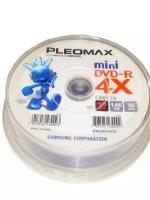 Диск лазерный Pleomax mini DVD-R 1.46Gb 4X Cake ( 10 шт )