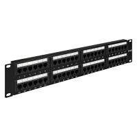 Патч-панель EXEGATE EPP3-19-48-8P8C-C6-110D, 19", UTP, 48 port, cat.6, KRONE&110(dual IDC), 2U, RoHS, Black