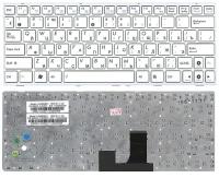 Клавиатура для ноутбука буков Asus Eee PC 1001HA, Русская, Белая с рамкой