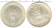Клуб Нумизмат Монета 1000 форинтов Венгрии 1995 года Серебро Дунайские пароходы