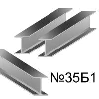 Балка размер 35Б1 двутавр стальной металлический горячекатаный (г/к) L=12 м
