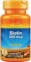 Thompson, Биотин, 800 мкг, 90 таблеток Biotin