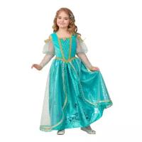 Карнавальный костюм «Принцесса Ариэль», текстиль-принт, платье, брошь, заколка, р. 32, рост 128 см