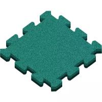 Резиновая плитка Newmix Пазл Ровное основание 30 мм зеленая