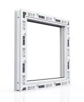 Пластиковое окно ПВХ REHAU BLITZ 500х500 мм, одностворчатое глухое, двухкамерный стеклопакет, белое