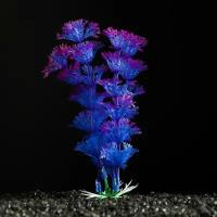 Растение искусственное аквариумное, 10 см, фиолетово-розовое