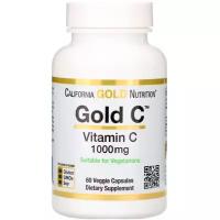 California Gold Nutrition - Gold C Vitamin C 1000 мг (60 капсул) - Витамин С, Аскорбиновая кислота в капсулах