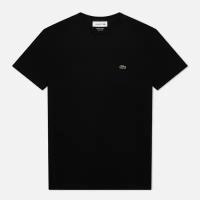 Мужская футболка Lacoste Crew Neck Pima Cotton чёрный , Размер XXL