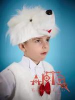 Карнавальная шапочка "Белый медведь" (Цв: Белый )