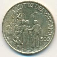 Ватикан 200 лир 1994 год