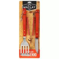 Набор для барбекю MACLAY лопатка, щипцы, нож, 35 см