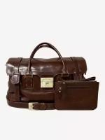 Дорожная сумка кожаная D-0006 Bruno Bartello, коричневая спортивная деловая