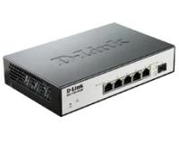 D-Link Коммутатор с 5 портами 10/100/1000Base-T и 1 портом SFP DGS-1100-06