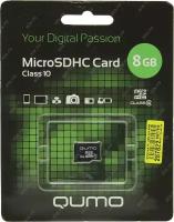 Карта флэш-памяти MicroSD 8 Гб Qumo без адаптера (class 10)