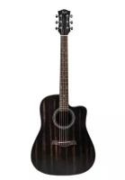 Гитара акустическая FLIGHT D-155C MAH BK черный