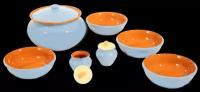 Набор посуды "Вятская керамика" - "Для окрошки" (3,7 кг.) (голубой)