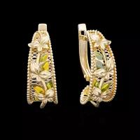 PLATINA jewelry Серьги из желтого золота без камней 02-3895-00-000-1130-48