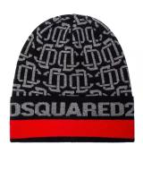 шапка DSQUARED2 KNM0054 черный+серый+красный UNI