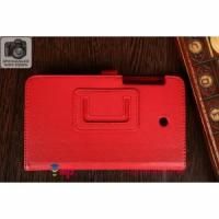 чехол-футляр для Asus Fonepad 7 FE375CXG K019 красный кожаный