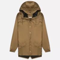 Мужская куртка дождевик Rains Classic Short Hooded коричневый , Размер S