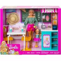 Barbie Набор Магазин Кафе-мороженое с куклами, GBK87
