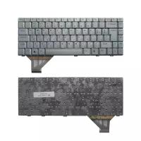 Клавиатура для ноутбука Asus A8, F8, N80, N81A, W3. Г-образный Enter. Серебристая, без рамки. PN: 0KN0-712US01, 04-NAA1KRUS1