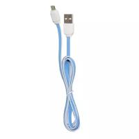 Кабель USB Oysters T12 3G плоский 1 метр (LDNIO XS-07A) <синий>