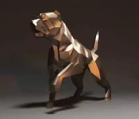 Полигональная фигура собака Боксер