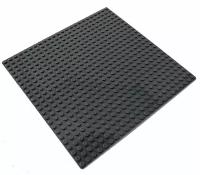 Строительная пластина для конструкторов Темно-Серая 19,2 х 19,2 см