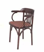 Деревянный стул Венский махагон с мягким сиденьем