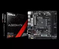 Материнская плата ASRock A320M-ITX, SocketAM4, AMD A320, 2xDDR4, PCI-Ex16, 4SATA3, 7.1-ch, GLAN, 5USB 3.1, USB Type-C, HDMI, mini-ITX, Retail
