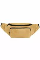 Сумка на пояс / Street Bags / SB-008-007 Поясная сумка с накладным карманом 27х5х15 см / золотистый (One size)
