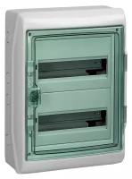 Бокс (щиток) на 36 автоматов Kaedra 2 ряда пластиковый наружный прозрачная дверь IP65 (Schneider Electric), арт. 13984