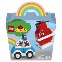 LEGO Duplo Town Конструктор Пожарный вертолет и полицейский автомобиль, 10957