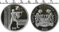 Клуб Нумизмат Монета 10 долларов Сьерры-Леоне 2003 года Серебро XXVIII Олимпиада Афины 2004