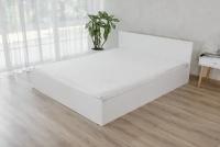 Односпальная кровать Милена Белая с матрасом, 140х200 см