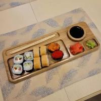 Тарелка подставка для суши/роллов набор для любителей японской кухни