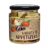 Овощное ассорти из артишоков, вяленых томатов и маслин в подсолнечном масле Attica Food 270г стекло
