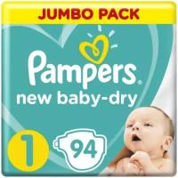 Подгузники PAMPERS New Baby-Dry (Памперс Нью Бэби) 1 Newborn (2-5 кг), 94 шт.