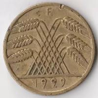 Германия: K7689, 1929 F, Германия, 10 пфенниг