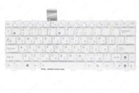 Клавиатура для ноутбука Asus Eee PC 1011PX, 1015PX, X101 seashell series (без рамки), белая