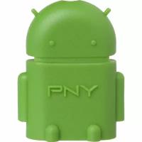 PNY OTG USB-microUSB reader Android, зеленый (OTG-A2G-EF)