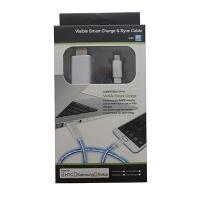 Кабель USB Asus FonePad Note 6 (ME560CG) плоский светящийся <бело-фиолетовый>