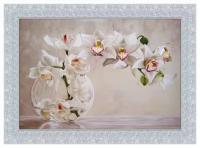 Картина Декарт в раме под холст живопись в багетной рамке декор на стену интерьер в спальню зал офис орхидея аромат свежесть натюрморт цветок 50х70