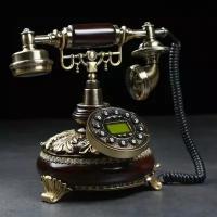 Ретро-телефон "Альсено", выложенный лаврами, 23 х 26 см
