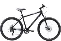 Велосипед STARK Respect 26.1 D Microshift 2021 черный/серебристый