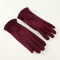 Перчатки женские MINAKU "Стиль", размер 17 , цвет бордо