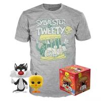 Набор Фигурка + Футболка Funko POP and Tee: Looney Tunes: Sylvester & Tweety 46989